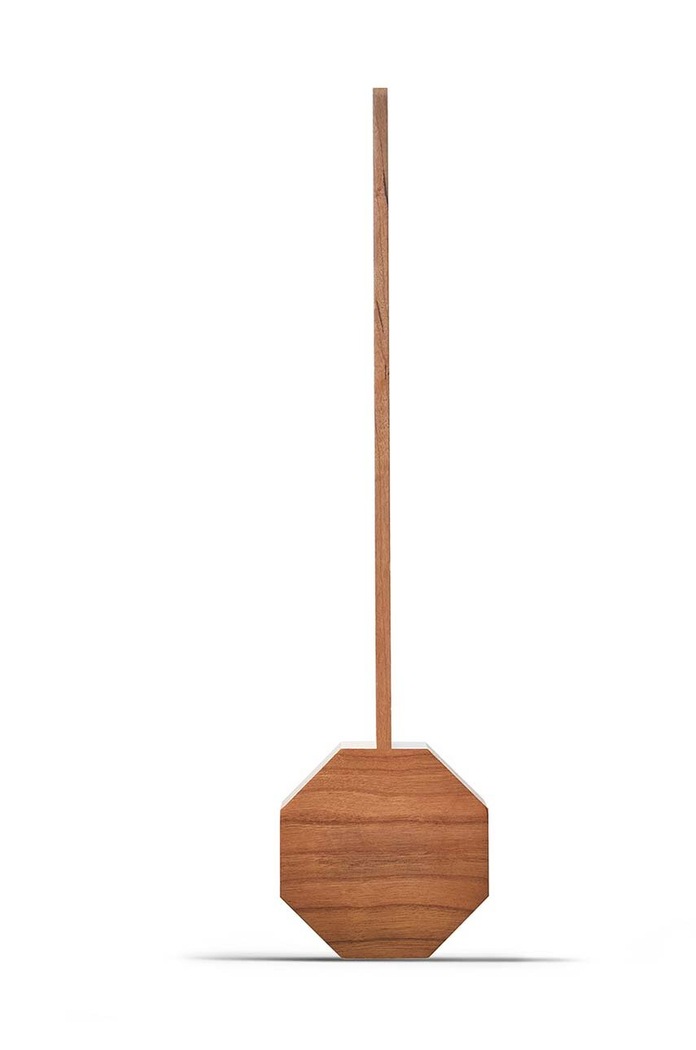 Bezdrôtová lampa s budíkom Gingko Design Octagon Plus Clock Desk Light G012CH burgundské AA00