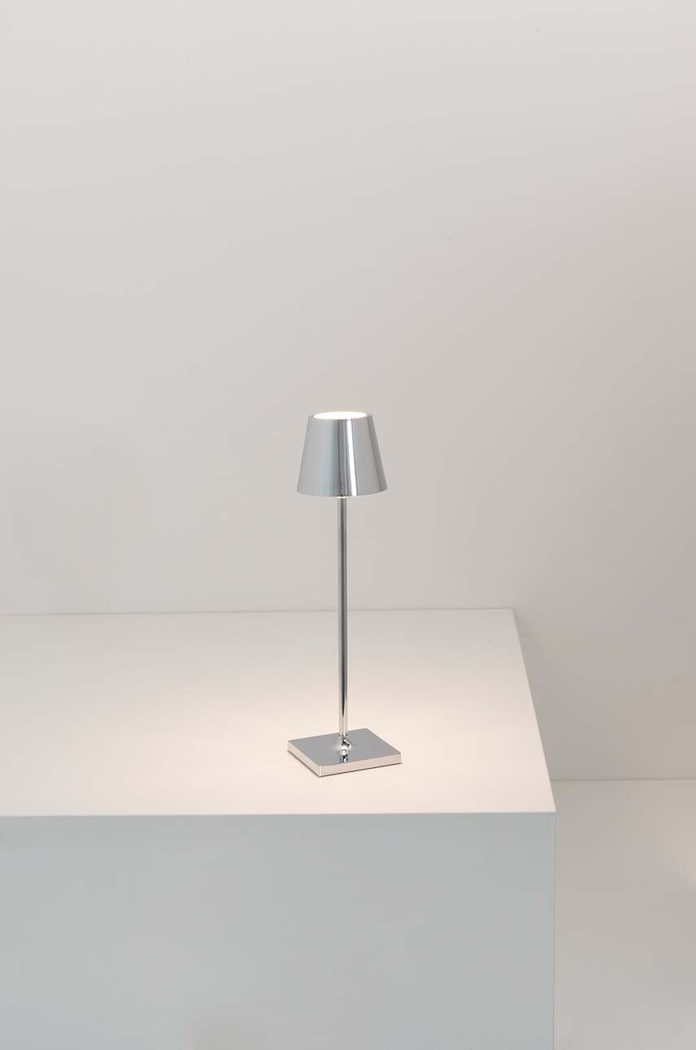 Zafferano lampa stołowa bezprzewodowa led Poldina Micro LD0490C3 szary AA00