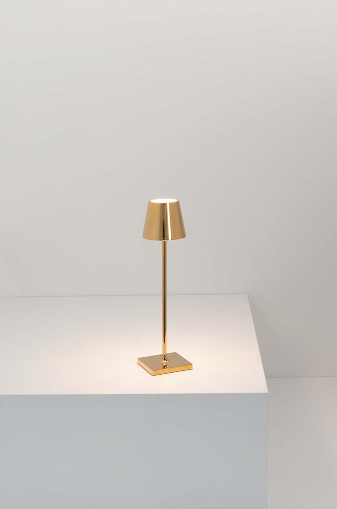 Zafferano lampa stołowa bezprzewodowa led Poldina Micro LD0490O3 żółty AA00