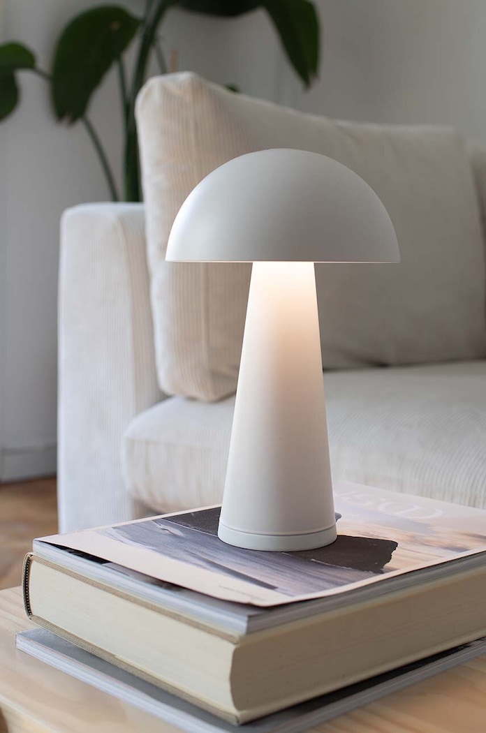 Bezdrátová stolní lampa Markslöjd Fungi 108656 bílá