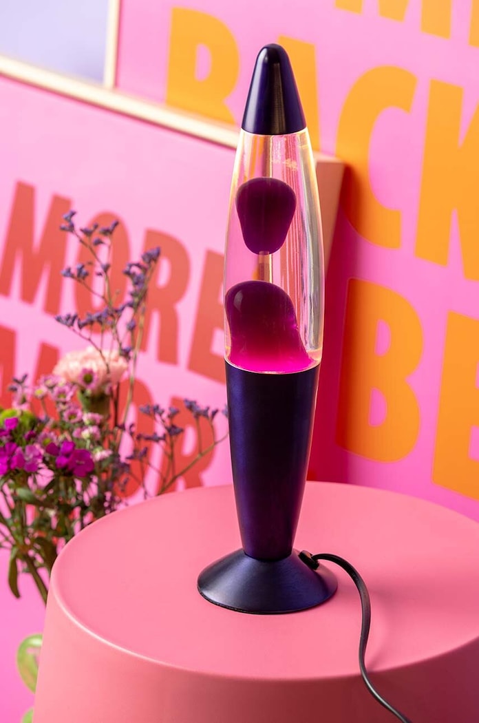 Obývacia izba a spálňa Stolná lampa Leitmotiv Funky Rocket Lava LM2185PU fialová