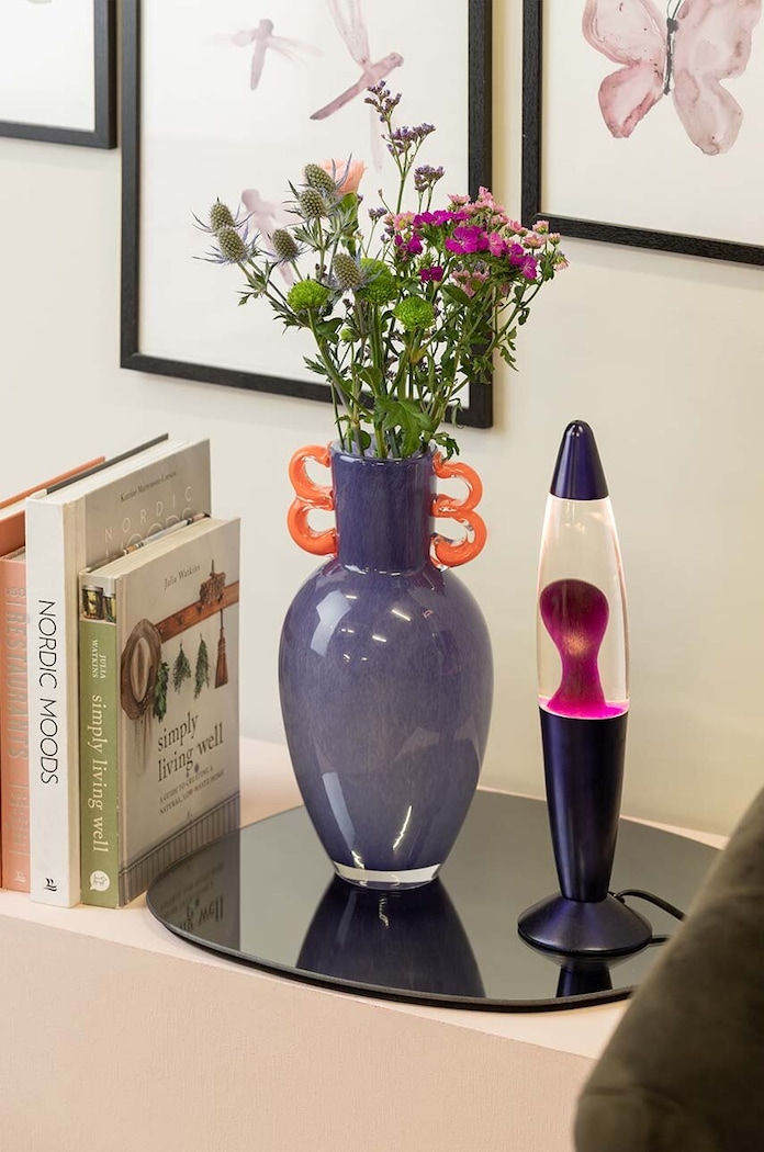 Stolná lampa Leitmotiv Funky Rocket Lava fialová LM2185PU
