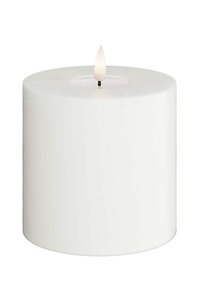 LED svíčka Deluxe Homeart 10 x 10 cm bílá RF0008