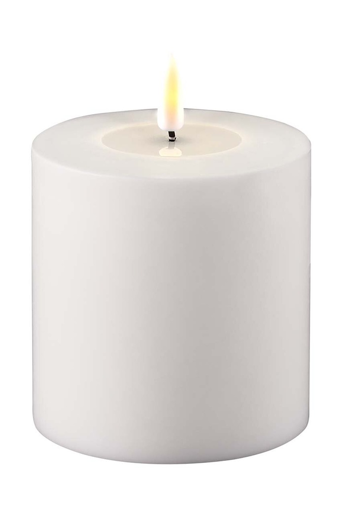 Led свещ Deluxe Homeart 10 x 10 cm бял RF.UL.0009