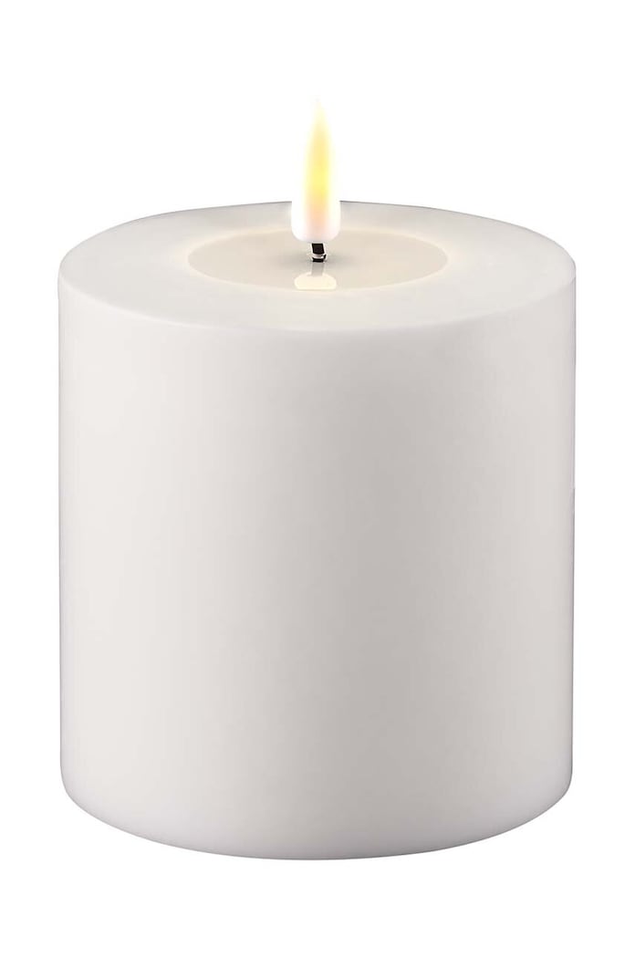 Led свещ Deluxe Homeart 10 x 10 cm бял RF.UL.0009