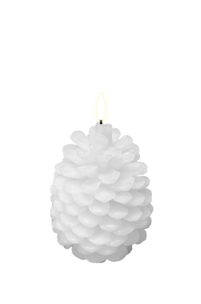 Led свещ Deluxe Homeart 10 x 13 cm бял RF.XMAS.0011