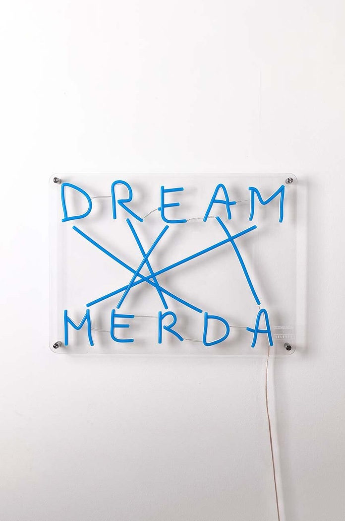 Διακοσμητικό τοίχου led Seletti Dream Merda μπλε 13005