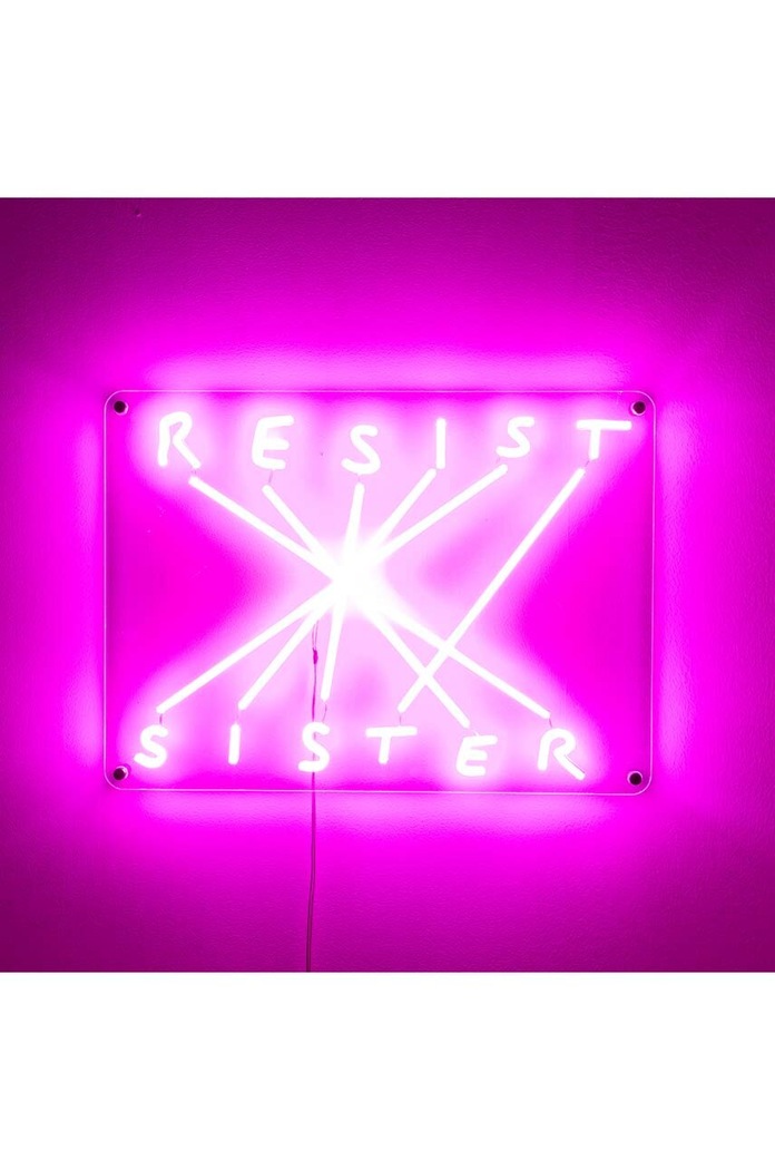 Living și dormitor Seletti decorațiune perete led Resist Sister 13007.. roz