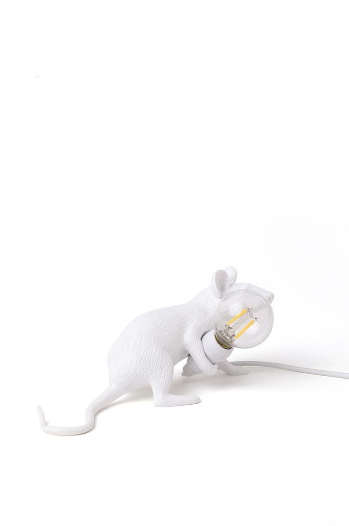 Stolná lampa Seletti Mouse Lamp Lop 15222 biela AA00