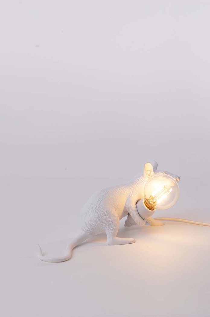 Stolná lampa Seletti Mouse Lamp Lop biela 15222
