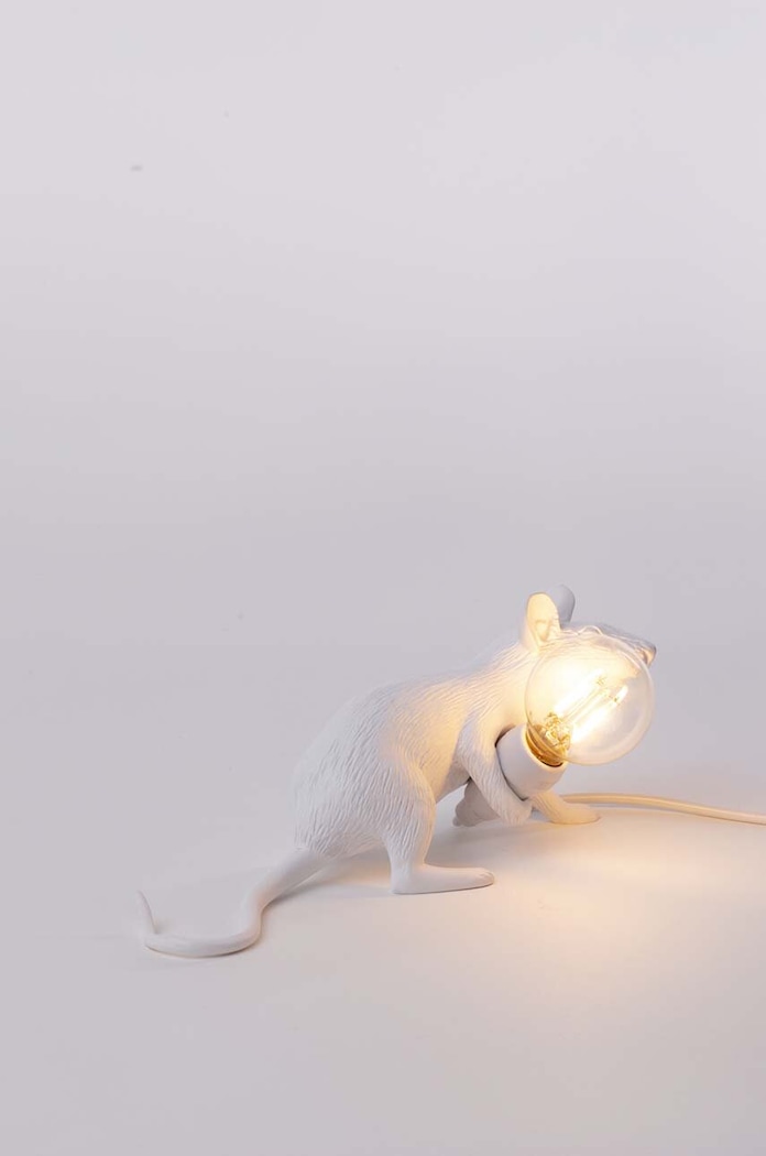 Stolná lampa Seletti Mouse Lamp Lop biela 15222