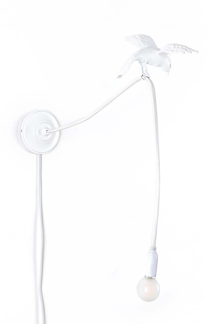 Salon i sypialnia Seletti lampa ścienna Sparrow Lamp Wall Lamp - Cruising 15316 biały