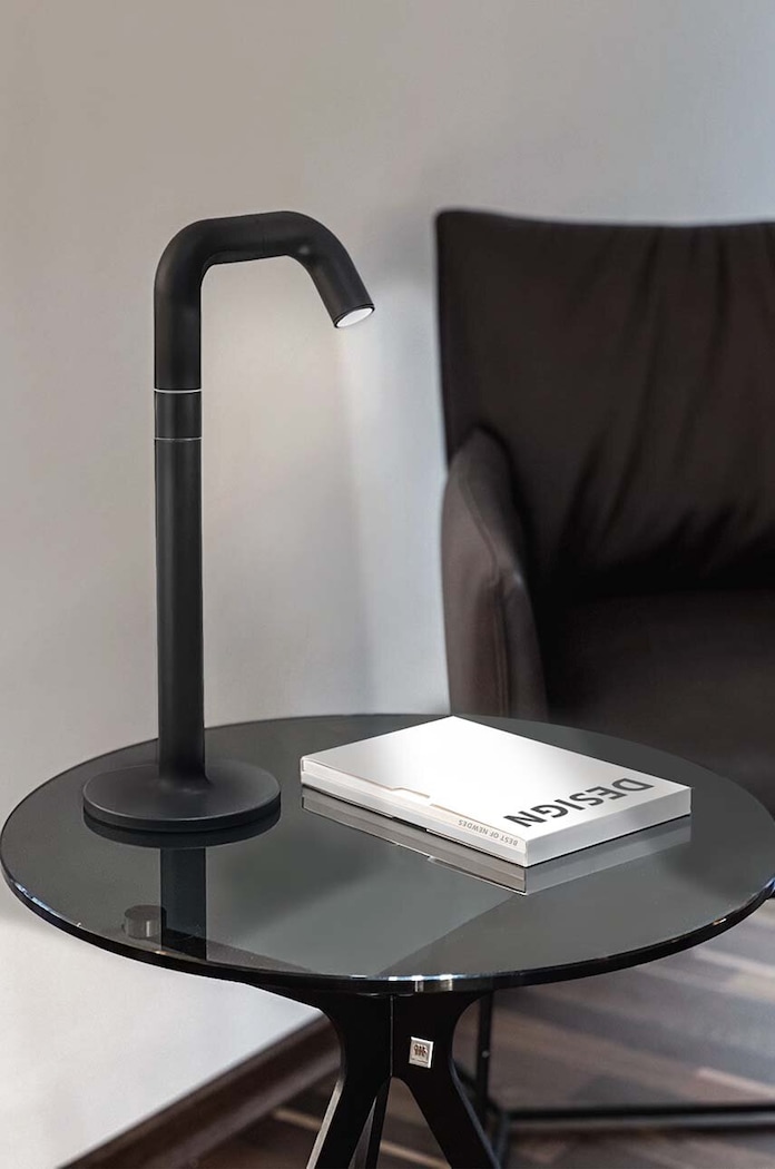 Dnevni boravak i spavaća soba Bežična stolna lampa Sompex Pipe T 77000 crna