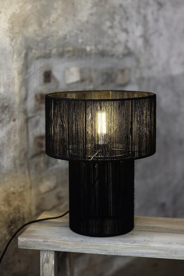 Dnevni boravak i spavaća soba Stolna lampa Markslöjd Soga 108768 crna
