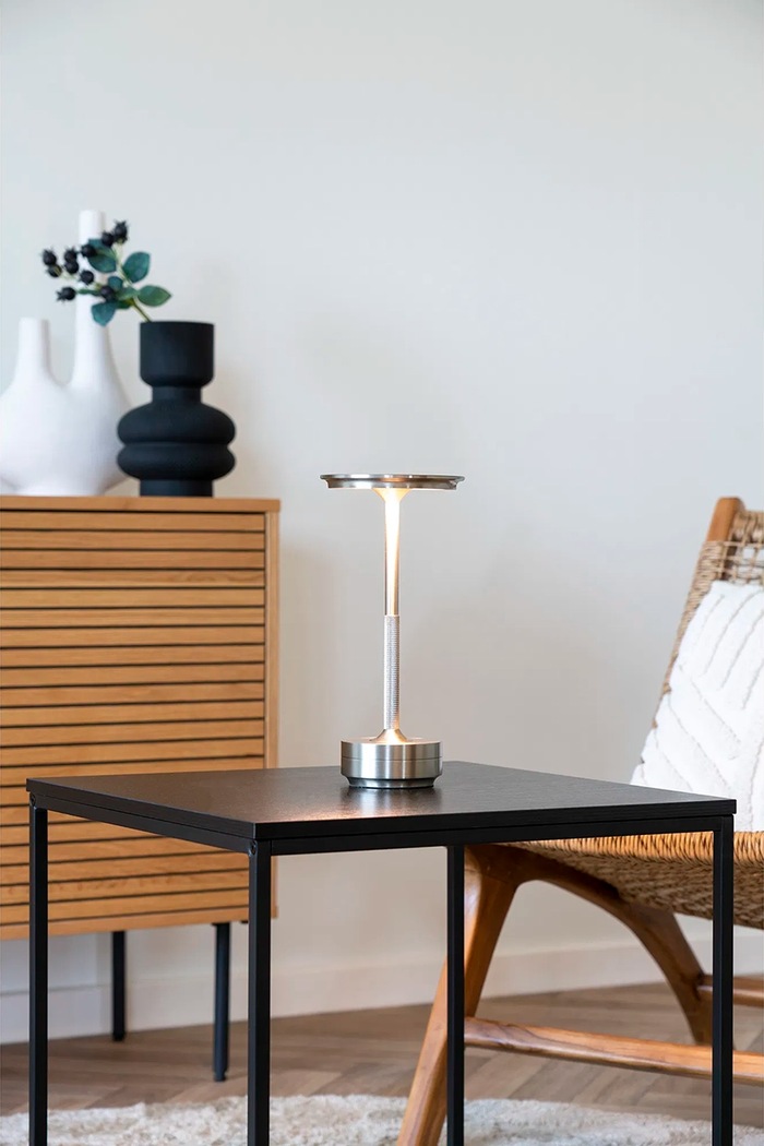 Lampa stołowa bezprzewodowa led Lyneham House Nordic 6405227 szary