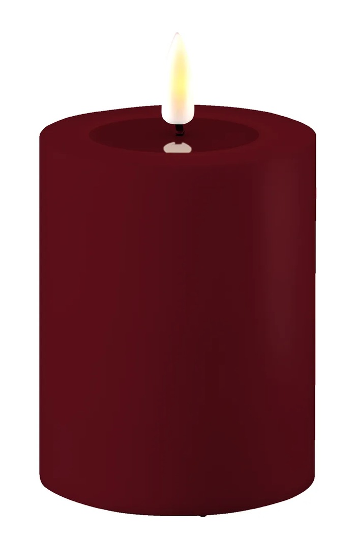Deluxe Homeart świeca led 7,5 x 10 cm bordowy RF.UL.0038