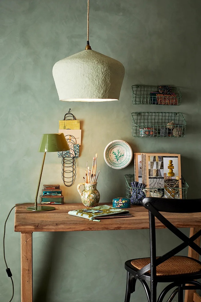 Stolna lampa Madam Stoltz L19072GR zelena AA00
