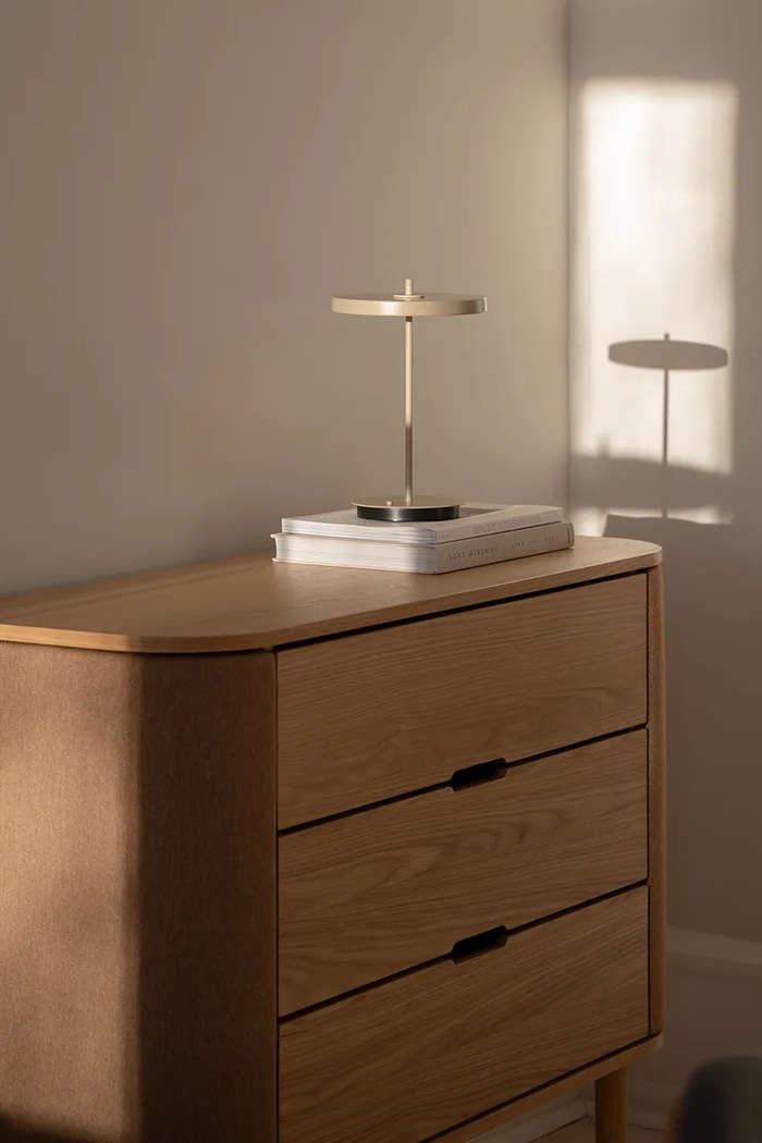 Umage lampa stołowa bezprzewodowa led Asteria Move 2631 żółty