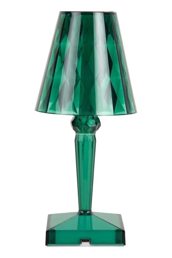 Leitmotiv lampa stołowa led Gem turkusowy LM2262GR