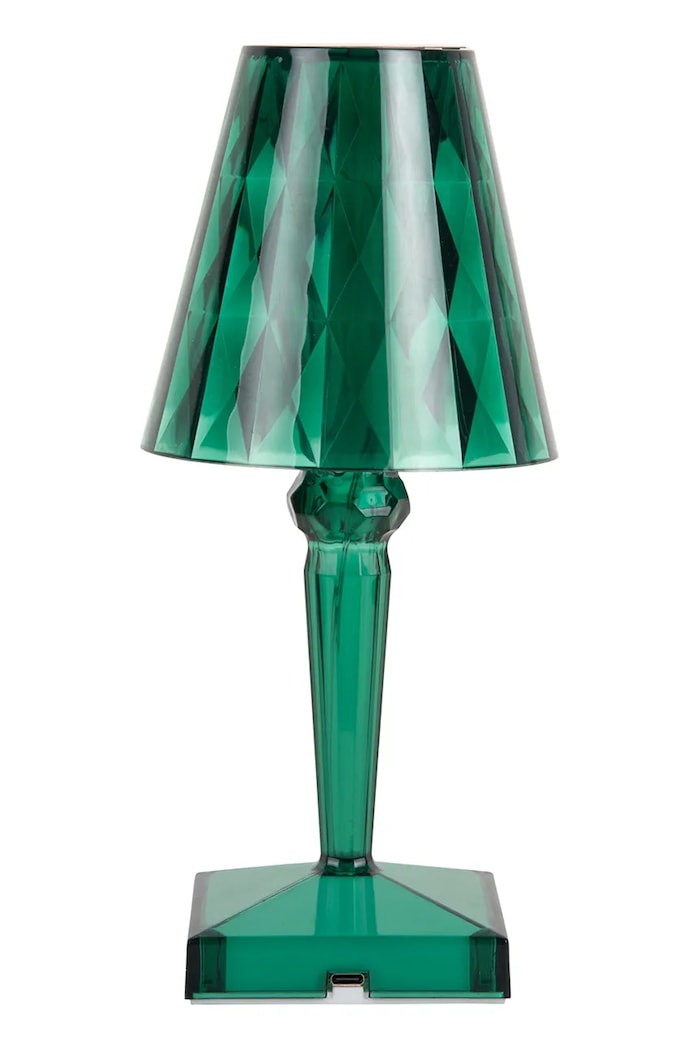 Leitmotiv lampa stołowa led Gem turkusowy LM2262GR