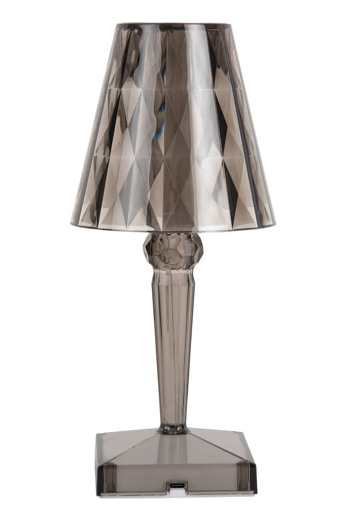 Led stolna lampa Leitmotiv Gem siva LM2262GY