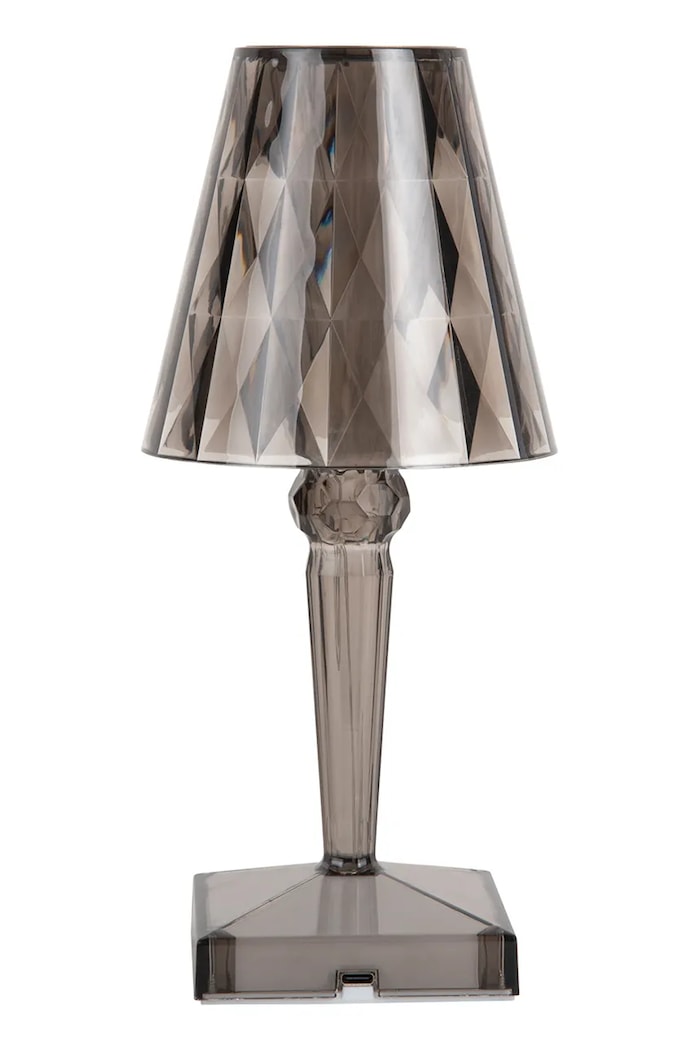 Led stolna lampa Leitmotiv Gem siva LM2262GY