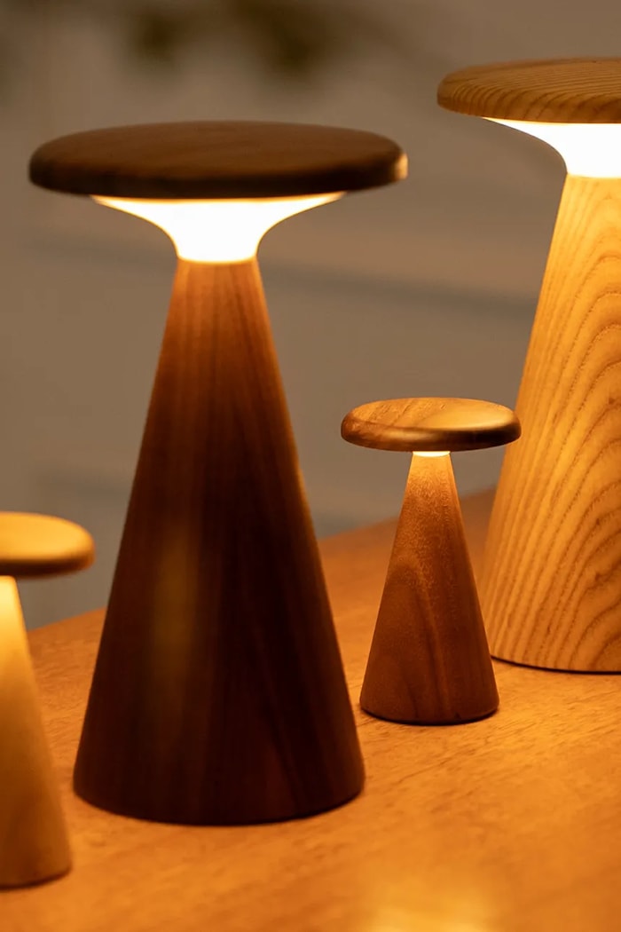 Bezdrátová stolní LED lampa Gingko Design Sylva Small 14 cm hnědá G056M.WT