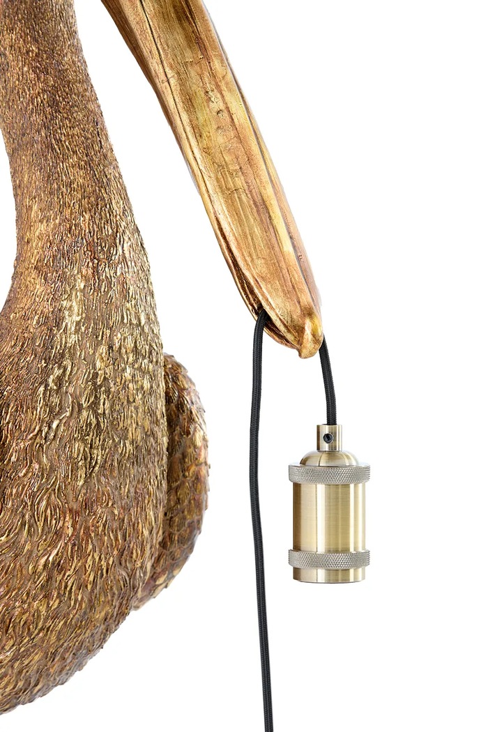 Nástenná lampa Light & Living Pelican 33 x 28 x 63 cm hnedá 3129118