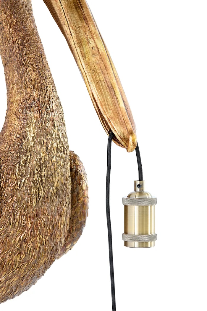 Nástenná lampa Light & Living Pelican 33 x 28 x 63 cm hnedá 3129118
