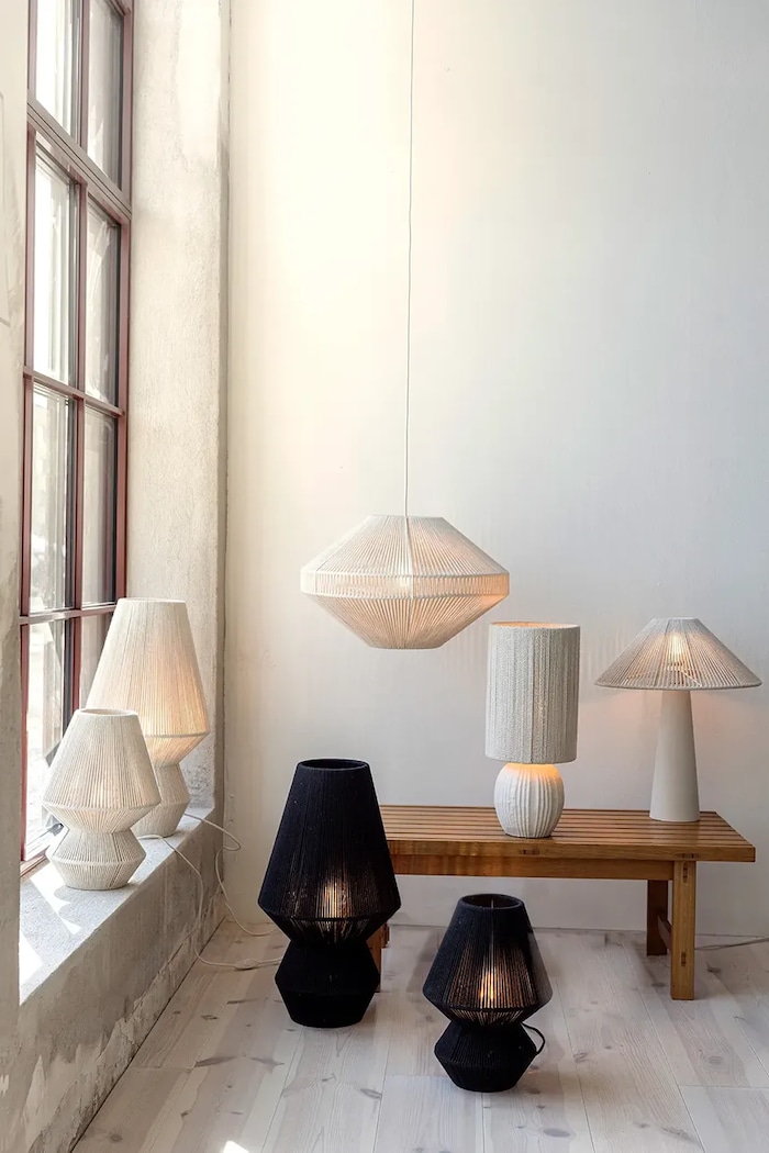 Markslöjd lampa stołowa Favoro 50 x 40 cm beżowy 108828