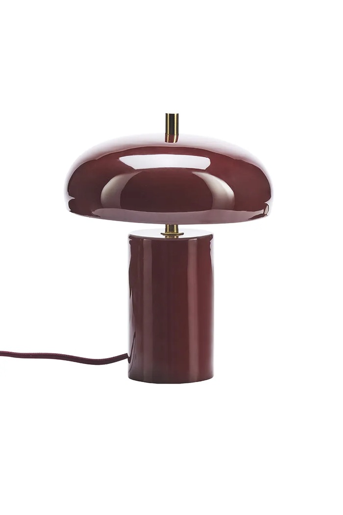 Stolná lampa Madam Stoltz 18 x 24 cm burgundské L19304R