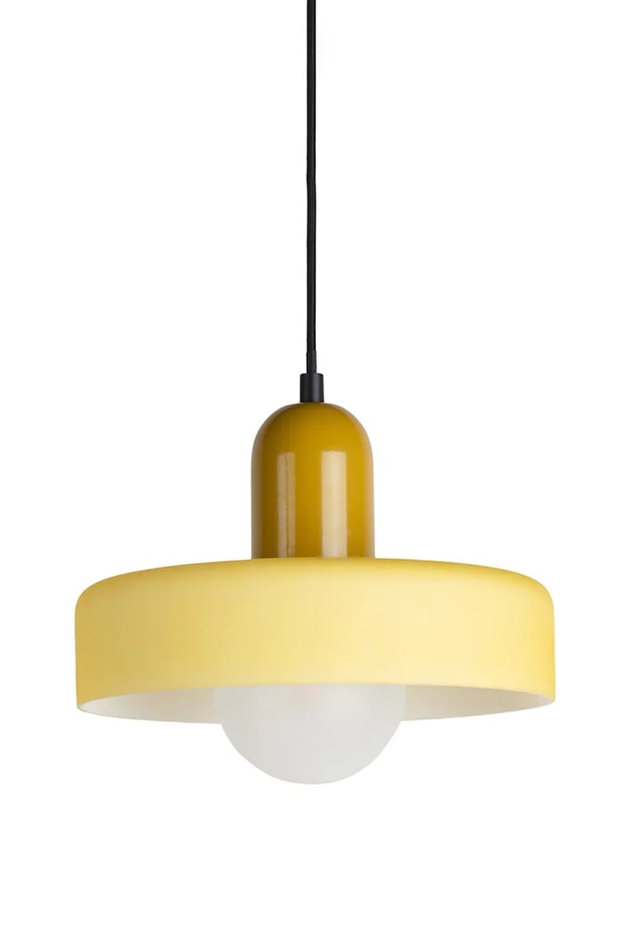Leitmotiv lampa wisząca Opaco Grato 120 x 23 x25 cm żółty LM2292YE