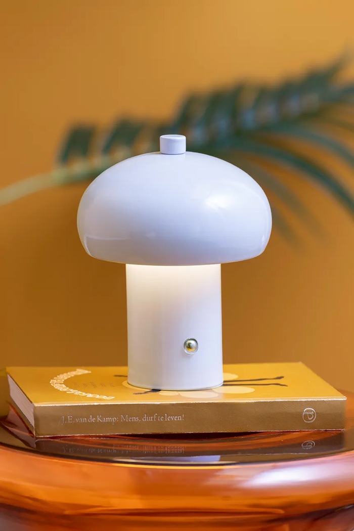 Ασύρματο επιτραπέζιο φωτιστικό led Leitmotiv Retro Seta 12,5 x 15 cm LM2277PU μωβ
