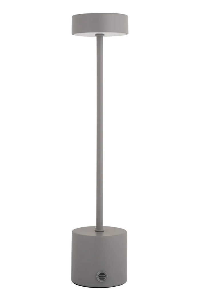 Ασύρματο επιτραπέζιο φωτιστικό led Leitmotiv Ganar 8 x 8 x 37.5 cm LM2279GY γκρί AA00