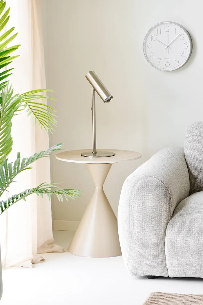 Obývacia izba a spálňa Stolná lampa House Nordic Paris 20 x 20 x 47 cm 6450006 strieborná