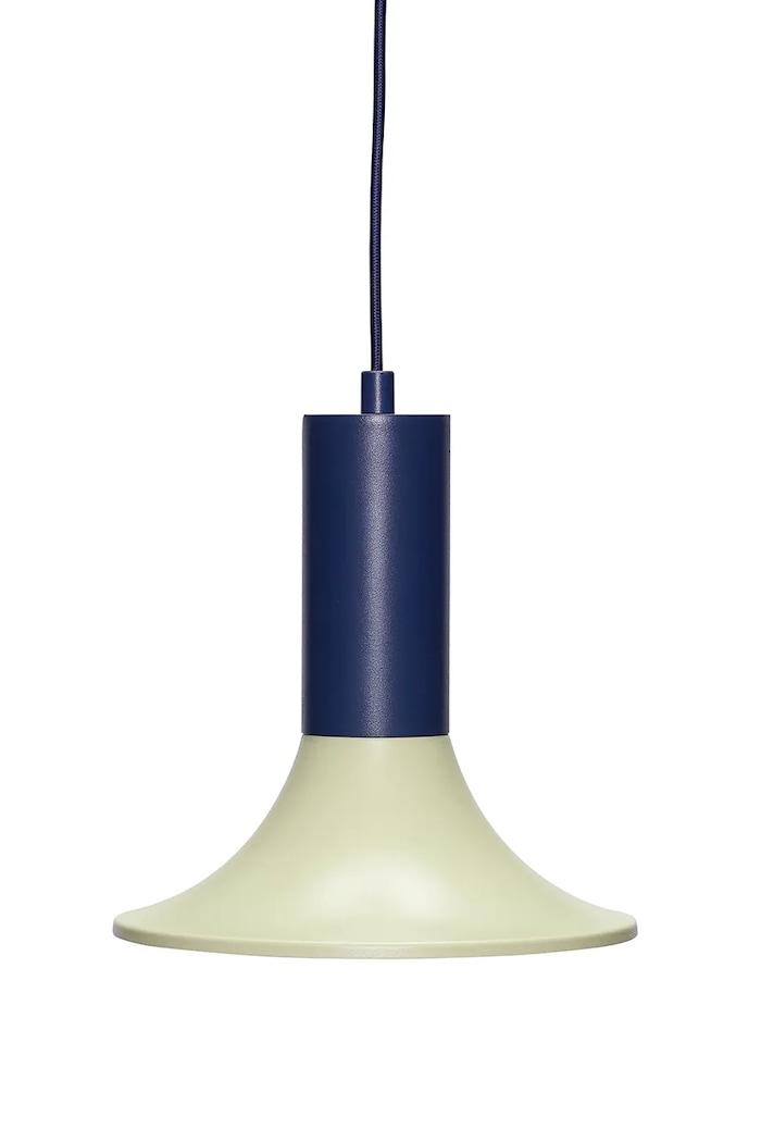 Hübsch lampă suspendată din fier 24 x 24 cm bleumarin 962003