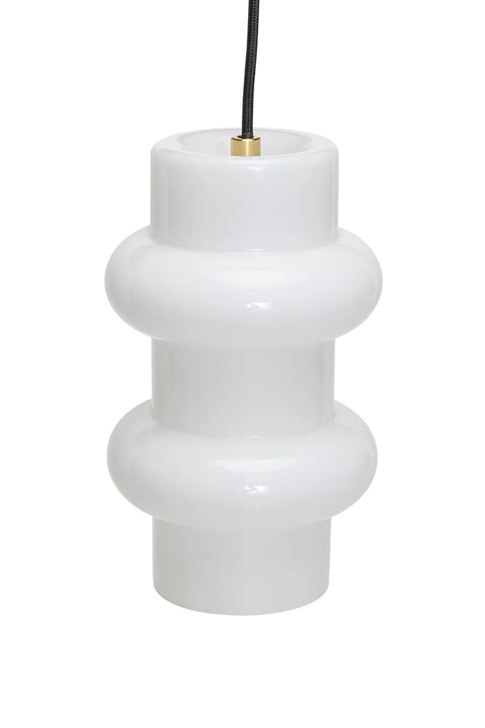 Hübsch závesná lampa z mliečneho skla 15 x25 cm 962111 biela AA00