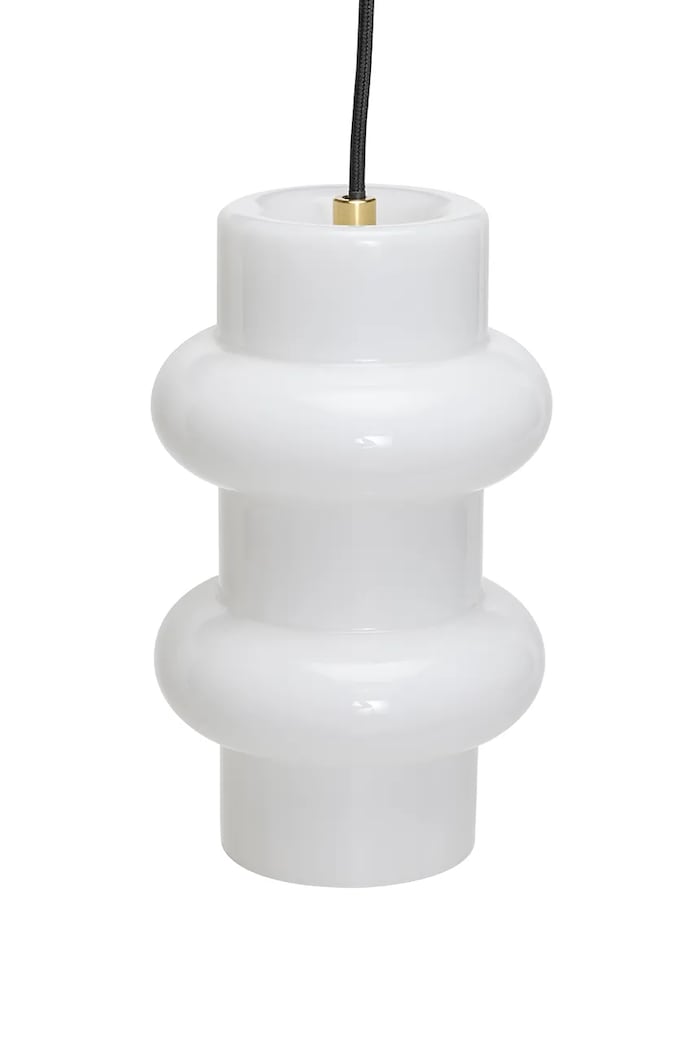 Hübsch závesná lampa z mliečneho skla 15 x25 cm 962111 biela AA00