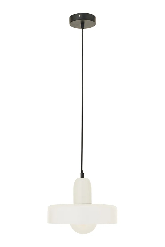 J-Line Lampă suspendată din sticlă colorată alb 64086