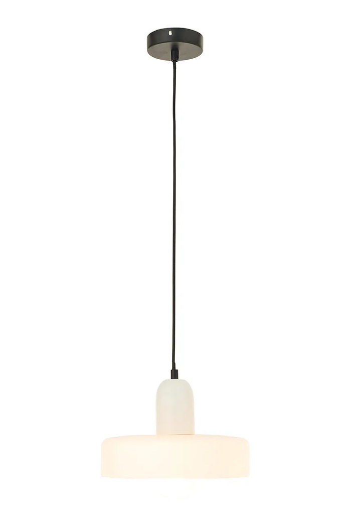 J-Line Lampă suspendată din sticlă colorată 64086 alb AA00