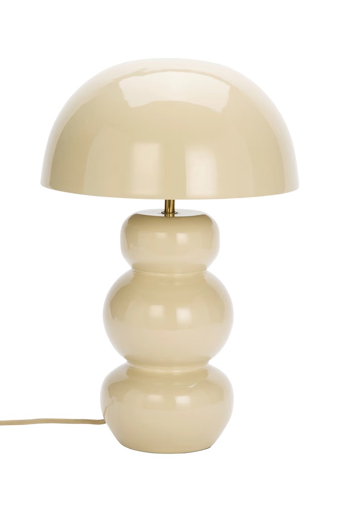 Madam Stoltz Lampa stołowa z żelaza 30 x 48 cm beżowy L19661