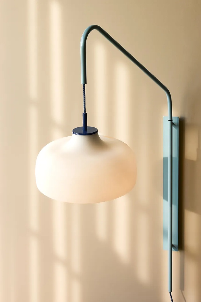 Lampa ścienna z żelaza 71 x 30 x 111 cm Hübsch niebieski 962102