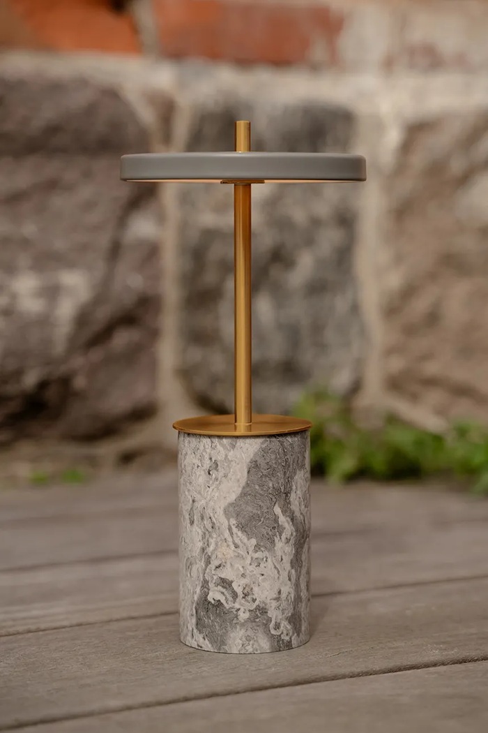 Umage Lampa bezprzewodowa marmurowa Asteria Move Mini 2731 szary AA00