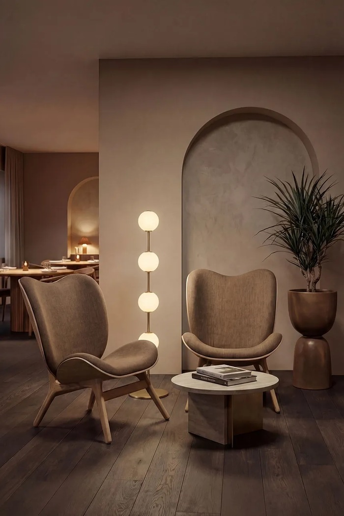 Salon i sypialnia Umage Lampa podłogowa z metalu Audrey 2257 żółty
