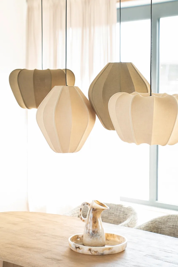 By-Boo lampa wisząca z materiału tekstylnego 48 x 28 cm 250435 beżowy
