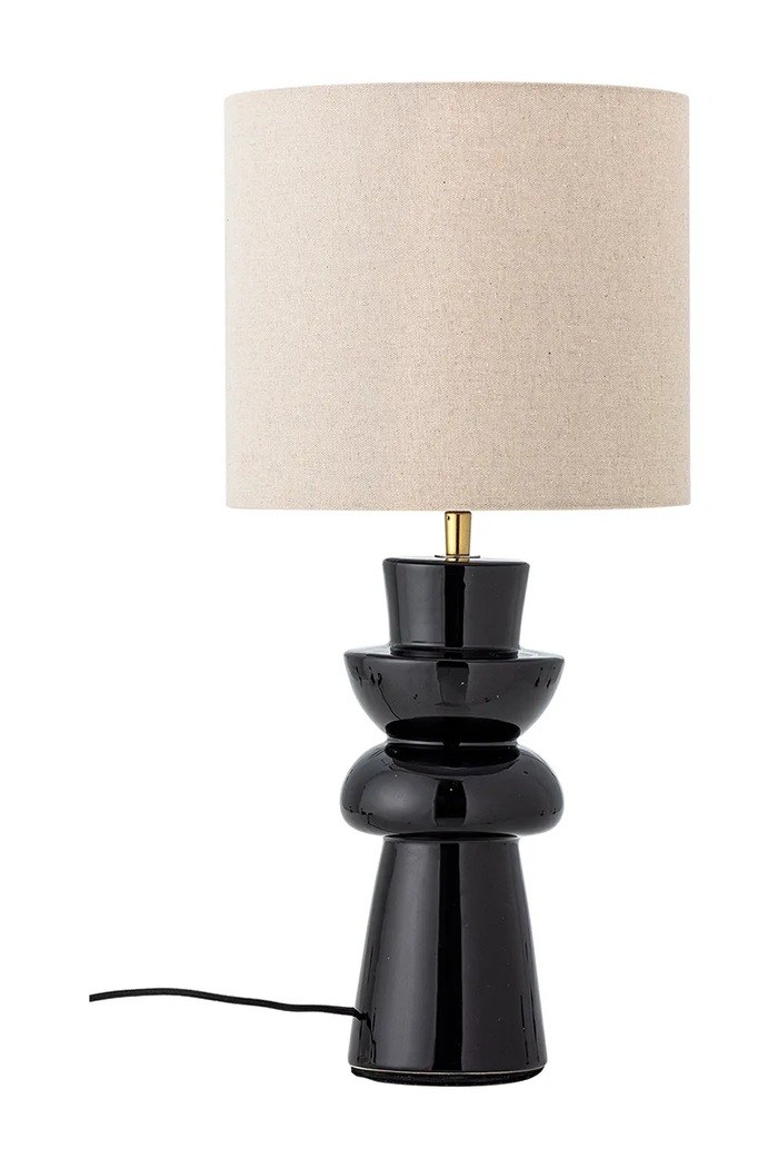 Bloomingville Lampa stołowa z kamionki 25 x 53 cm czarny 82069560