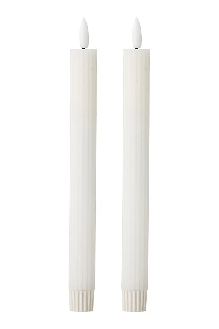 Bloomingville Zestaw świec LED z parafiny 2,2 x 24,5 cm biały 82069583