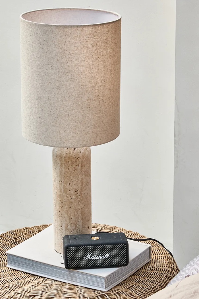 Riviera Maison lampa stołowa z trawertynu 25 x 55 cm 594630 beżowy AA00