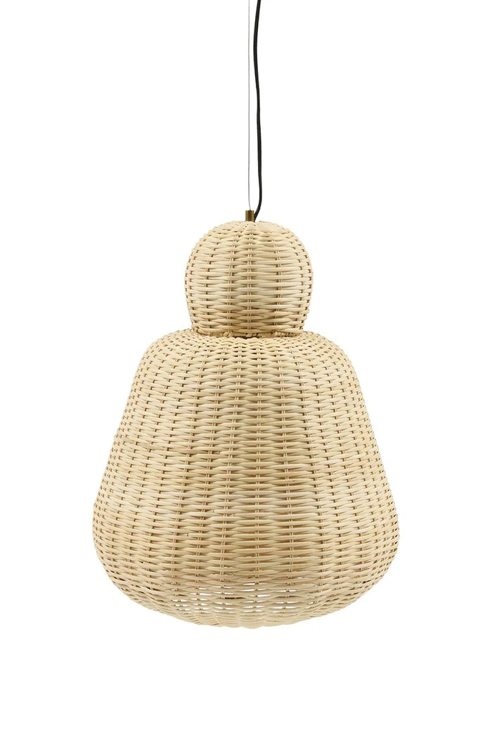 Riviera Maison Lampa wisząca z rattanu 43 x 56 cm beżowy 594250