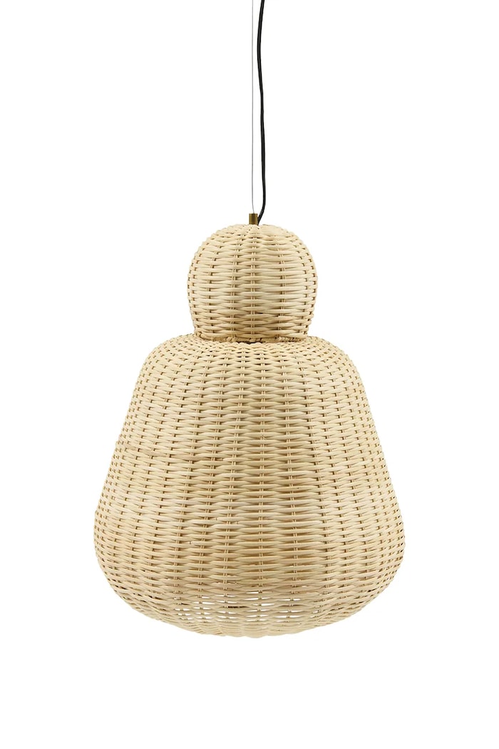 Riviera Maison Lampa wisząca z rattanu 43 x 56 cm beżowy 594250